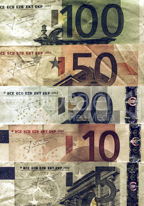 Vintage Euro note