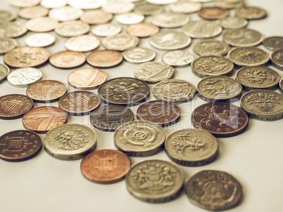 Vintage British pound coin