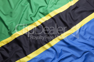 Textile flag of Tanzania