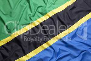 Textile flag of Tanzania