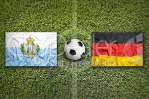 San Marino vs. Germany flags on soccer field