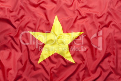 Textile flag of Vietnam