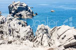 Rocky seascape in Sardinia