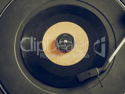 Vintage looking Vinyl record on turntable Vintage looking Vinyl record on turntable