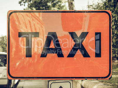 Vintage looking Taxi sign