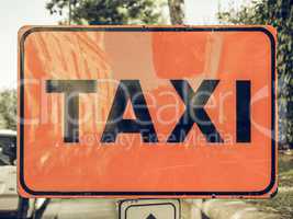 Vintage looking Taxi sign