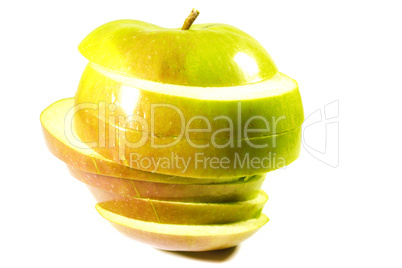 Ripe apple sliced layers