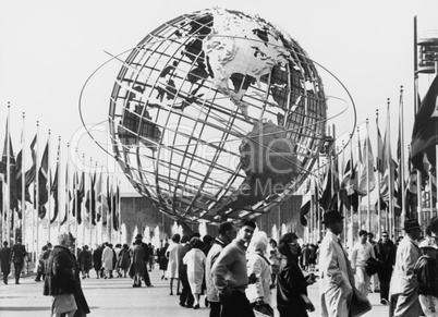 The Unisphere, symbol of the New York 1964-65 World's Fair. Flushing Meadow Park, New York