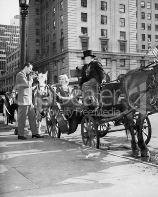 Riding in Style - carriage driver at Grand Army Plaza