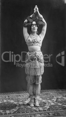 Portrait of exotic female dancer