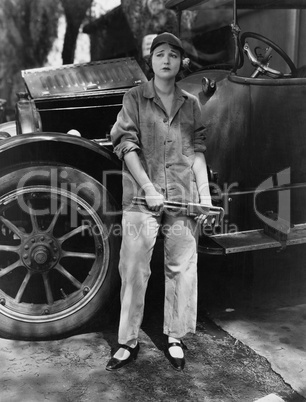 Portrait of female mechanic