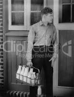 Man delivering milk