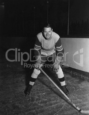 Portrait of hockey player