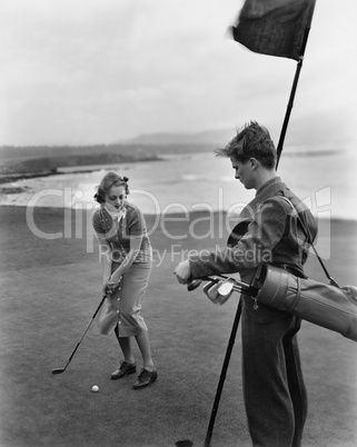 Golfing on the coast