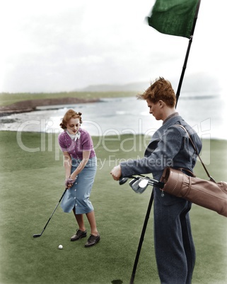 Golfing on the coast