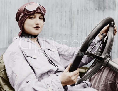 Portrait of female driver