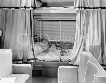 Sleeping compartment on train