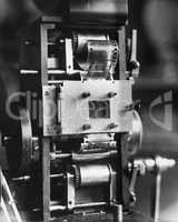 Closeup of film projector