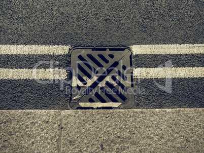 Vintage looking Manhole detail