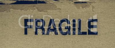 Vintage looking Fragile picture