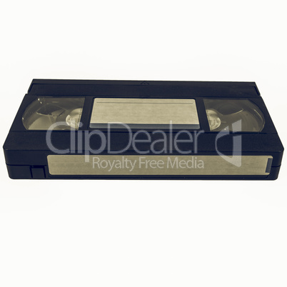 Vintage looking VHS tape cassette