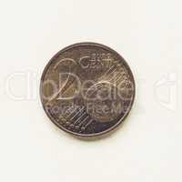 Vintage 2 cent coin