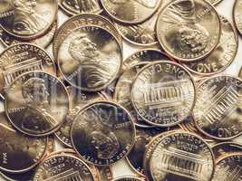 Vintage Dollar coins background