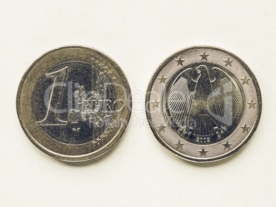 Vintage German 1 Euro coin