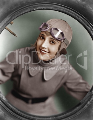 Portrait of female pilot