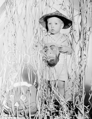 Child in Halloween costume