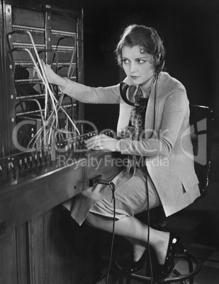 Portrait of telephone operator