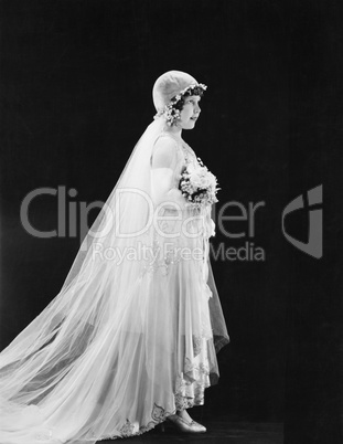 Portrait of young bride