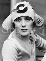 Young woman wearing a fashionable hat