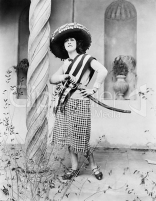 Woman in a Mexican costume