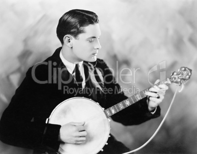 Man playing a banjo