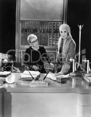 Two women in an office