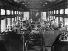 Passengers on train