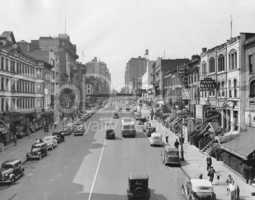 Cityscape of E. 86th Street in 1930s New York