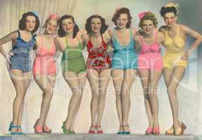 Women posing in bathing suits