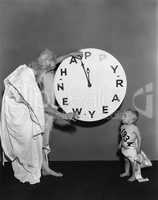 Father time speeds up the New Year