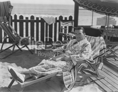 Reading at the beach