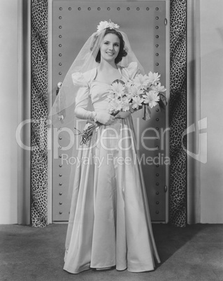 Bride holding a bouquet