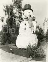Snowman in the summer