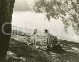 A picnic by the lake