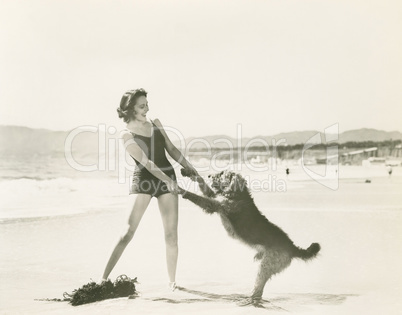 Frolicking on the beach