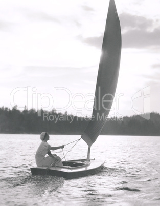 Sailing on a lake