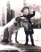Little boy and his dog