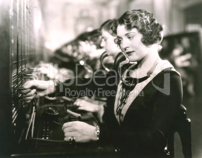 Switchboard operators at work