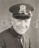 Portrait of a smiling policeman