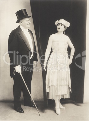 Couple dressed for a night out